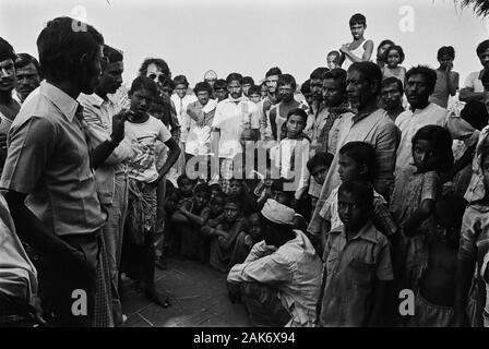 Nijera Kori Dorf treffen, Sandwip Stockfoto