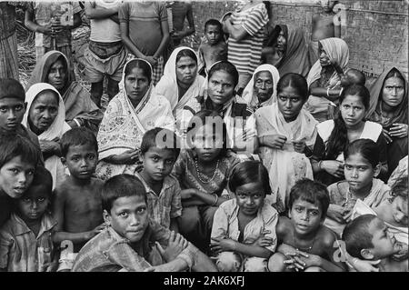 Nijera Kori Dorf treffen, Sandwip Stockfoto