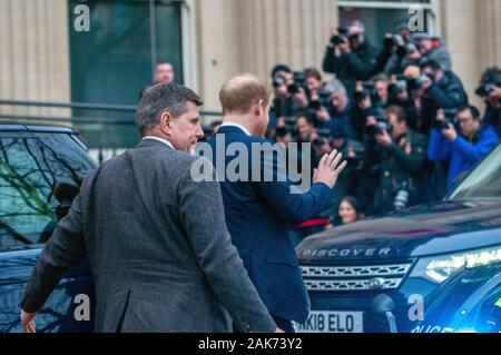 London, UK, 7. Januar 2019 Prinz Harry und seine Frau Meghan Markle besuchen Sie Kanada Haus am Trafalgar Square nach ihrer 6-wöchigen Urlaub in Kanada. Credit: Johnny Armstead/Alamy leben Nachrichten Stockfoto