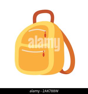 Rucksack Schultasche Symbol im flachen Stil. Wanderrucksack. Stock Vektor