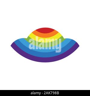 Bunte Regenbogen Vector Illustration. Farbe Rainbow Cloud Vektor Stock Vektor