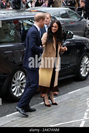 London, Großbritannien. 7. Jan 2020. Prinz Harry (Herzog von Sussex) und Meghan Markle (Herzogin von Sussex) besuchen Sie Kanada Haus, London, Großbritannien, am 7. Januar 2020. Credit: Paul Marriott/Alamy leben Nachrichten Stockfoto