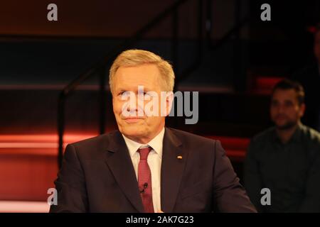 Bundespräsidenten a.D. Christian Wulff bei der Aufzeichnung der ZDF-Talkshow 'Markus Lanz' im Fernsehmacher Stockfoto