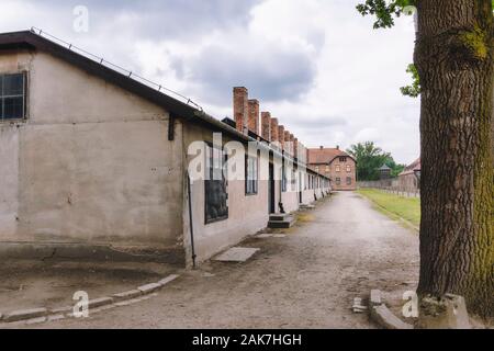 Gedenkstätte Auschwitz Gefangenenlager Stockfoto