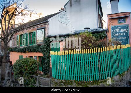 Lapin Agile, berühmten Montmartre Cabaret, 22 Rue Des Saules Stockfoto