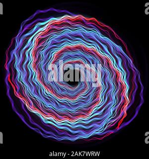 Eine abstrakte farbenfrohe Swirl geformte Hintergrundbild. Stockfoto