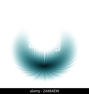 Leuchtende Engel Flügel. Angel Wings auf einem weißen Hintergrund. Stockfoto