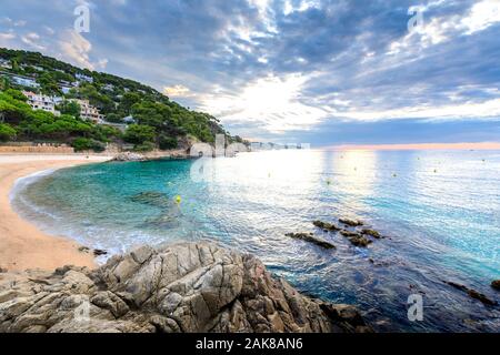 Schönen Sant Francesc Creek und Strand in Blanes in Spanien Stockfoto