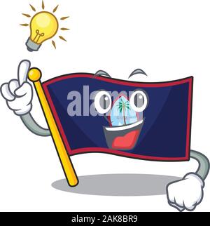 Haben Sie eine Idee Geste der Flagge: Guam Cartoon Character Design Stock Vektor