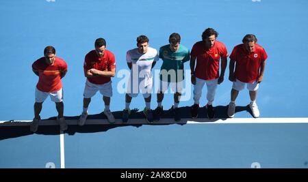 Perth Western Australia ATP-CUP Tag 6 08/01/2020 TEAM SPANIEN Foto Roger Parker International Sport Fotos Ltd/Alamy leben Nachrichten Stockfoto