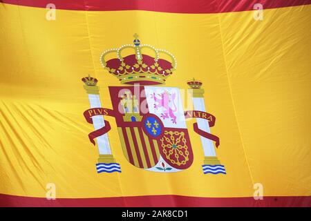 Perth Western Australia ATP-CUP Tag 6 08/01/2020 spanische Flagge auf Gericht. Foto Roger Parker International Sport Fotos Ltd/Alamy leben Nachrichten Stockfoto