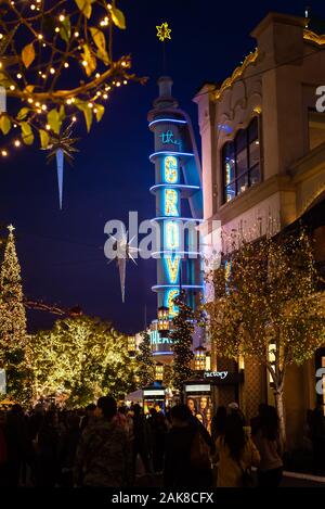 The Grove in Christmas Time, Beverly Hills, CA Stockfoto