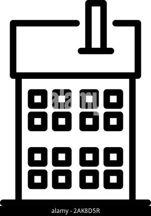Architektur Riga Gebäude Symbol, outline Style Stock Vektor