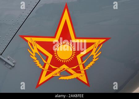 Insignien der KASACHSTAN AIR FORCE. Stockfoto