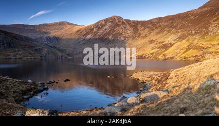 Ffynnon Llugwy Behälter in die Carneddau Berge, Snowdonia, North Wales Stockfoto