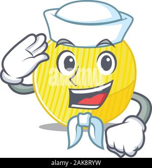 Ein Maskottchen Design von Chips Sailor zu tragen hat Stock Vektor