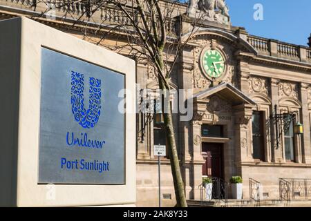 Hebel Haus Unilever Fabrik, Port Sunlight, Wirral, England Stockfoto