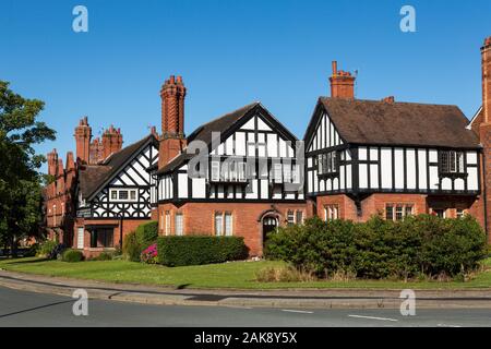 Arts And Crafts Stil Häuser in Port Sunlight, Wirral, England Stockfoto