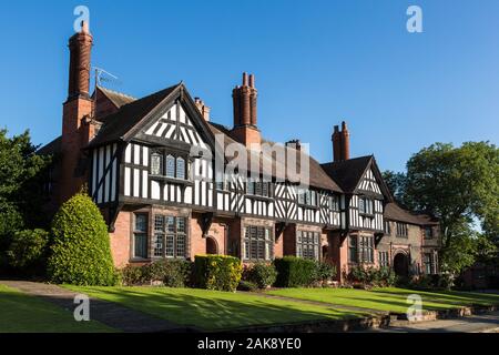 Arts And Crafts Stil Häuser in Port Sunlight, Wirral, England Stockfoto