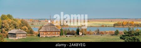 Kosava, Belarus. Memorial Museum - Immobilien von Tadeusz Kosciuszko. Berühmte Beliebte historische Wahrzeichen von Andrew Thaddeus Bonaventura Kosciuszko. Panor Stockfoto