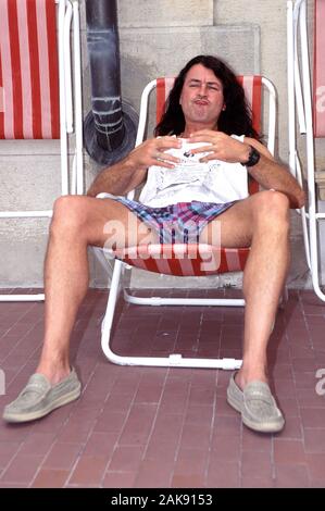 Mailand Italien 05.07.1993: Ian Gillan, Fotosession nach der Pressekonferenz Stockfoto