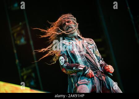 Kopenhagen, Dänemark - Juni 22., 2019. Der amerikanische Sänger und Musiker Rob Zombie führt ein Live Konzert während der dänischen Heavy Metal Festival Copenhell 2019 in Kopenhagen. (Foto: Gonzales Foto - Mathias Kristensen). Stockfoto