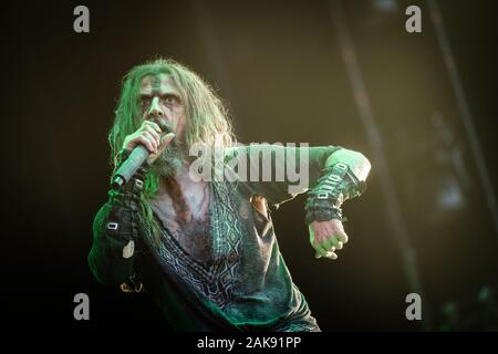 Kopenhagen, Dänemark - Juni 22., 2019. Der amerikanische Sänger und Musiker Rob Zombie führt ein Live Konzert während der dänischen Heavy Metal Festival Copenhell 2019 in Kopenhagen. (Foto: Gonzales Foto - Mathias Kristensen). Stockfoto