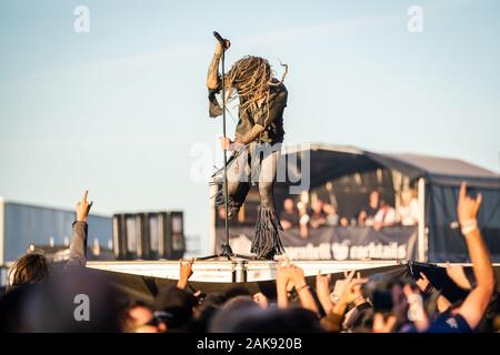 Kopenhagen, Dänemark - Juni 22., 2019. Der amerikanische Sänger und Musiker Rob Zombie führt ein Live Konzert während der dänischen Heavy Metal Festival Copenhell 2019 in Kopenhagen. (Foto: Gonzales Foto - Mathias Kristensen). Stockfoto