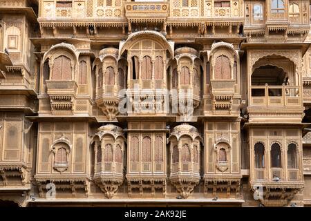 Patwon Ki Haveli in Jaisalmer, Indien Stockfoto