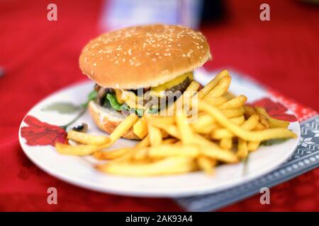 Hausgemachte burger Stockfoto