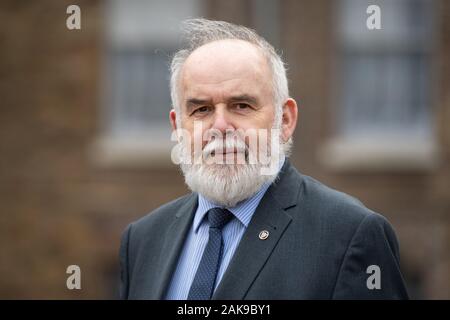 Neu gewählten Sinn Féin MP, Francie Molloy in Westminster, London. PA-Foto. Bild Datum: Mittwoch, 8. Januar 2020. Photo Credit: Dominic Lipinski/PA-Kabel Stockfoto