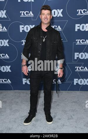 Pasadena, Kalifornien, USA. 07 Jan, 2020. 07. Januar 2020 - Pasadena, Kalifornien - Robin Thicke. FOX Winter TCA 2020 All Star Party im Langham Huntington Hotel. Photo Credit: Birdie Thompson/AdMedia/MediaPunch Credit: MediaPunch Inc/Alamy leben Nachrichten Stockfoto