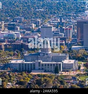 Platz Luftbild von Salt Lake City Utah Stockfoto