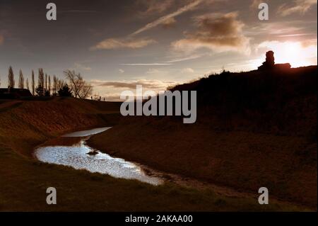 Sandale Schloss, Wakefiled, West Yorkshire Stockfoto