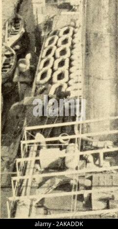 Geschichte Der USSLeviathan, Cruiser und Transport Kräfte, United States Atlantic Fleet. Obere - Motor Operation Board. Center-B-Deck Promenade. Untere - Neben Pier4.. , 4,. 4 T&gt; Stockfoto