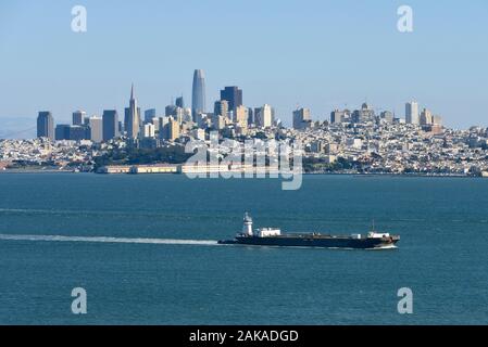 Blick auf die Innenstadt von den Marin Headlands, San Francisco, Kalifornien, USA Stockfoto