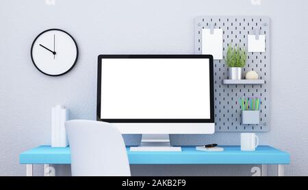 Web Design Studio 3D-Rendering Stockfoto