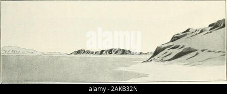 Trans-Himalaya; Entdeckungen und Abenteuer in Tibet. 307. Camp 333. Der Beginn einer Sturm.. Camp 335. Lemchung - Tso, Osten suchen. Stockfoto