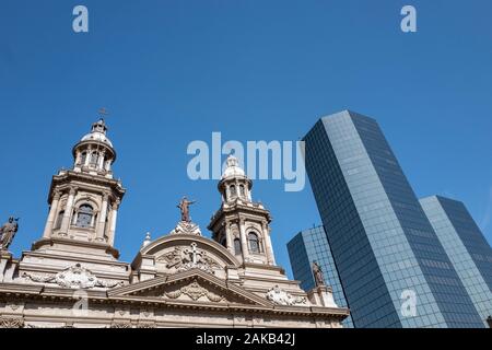 Kathedrale von Santiago (Catedral Metropolitana) in Santiago, Chile Stockfoto