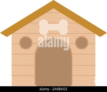 Isolierte Hundehütte. Pet-Haus Stock Vektor