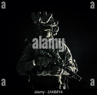 Special Operations Forces Soldat Low Key portrait Stockfoto