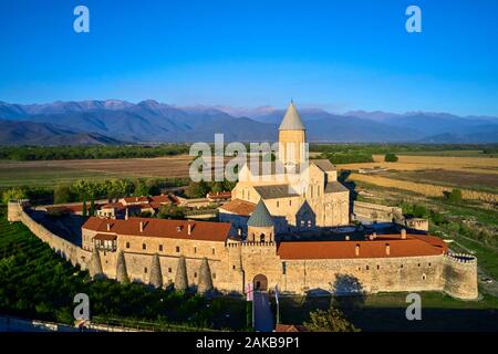 Georgien, Kaukasus, der Region Kachetien, Alaverdi Kloster, Luftaufnahme Stockfoto