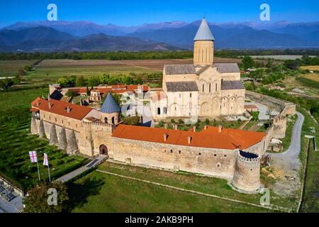 Georgien, Kaukasus, der Region Kachetien, Alaverdi Kloster, Luftaufnahme Stockfoto