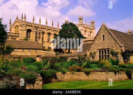 Die Christchurch Cathedral Außenansicht, Oxford, England, Großbritannien Stockfoto