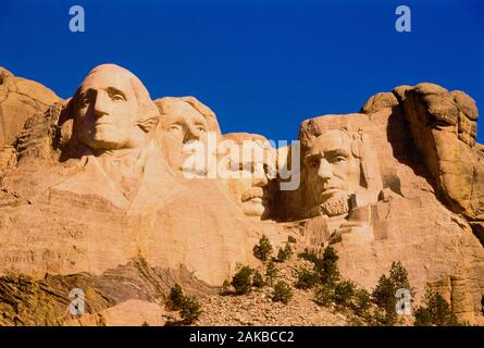 Blick auf den Mount Rushmore National Memorial, South Dakota, USA Stockfoto