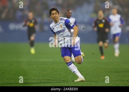 Shinji Kagawa (Zaragoza), 7. JANUAR 2020 - Fußball: Spanisch "La Liga SmartBank' Match zwischen Real Zaragoza 2-0 Real Sporting Gijon im Estadio de La Romareda in Zaragoza, Spanien. (Foto von mutsu Kawamori/LBA) Stockfoto