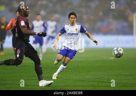 Shinji Kagawa (Zaragoza), 7. JANUAR 2020 - Fußball: Spanisch "La Liga SmartBank' Match zwischen Real Zaragoza 2-0 Real Sporting Gijon im Estadio de La Romareda in Zaragoza, Spanien. (Foto von mutsu Kawamori/LBA) Stockfoto