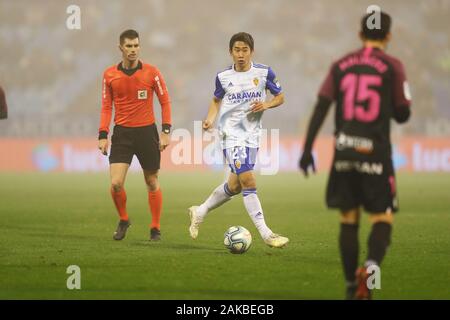 Shinji Kagawa (Zaragoza), 7. JANUAR 2020 - Fußball: Spanisch "La Liga SmartBank' Match zwischen Real Zaragoza 2-0 Real Sporting Gijon im Estadio de La Romareda in Zaragoza, Spanien. (Foto von mutsu Kawamori/LBA) Stockfoto