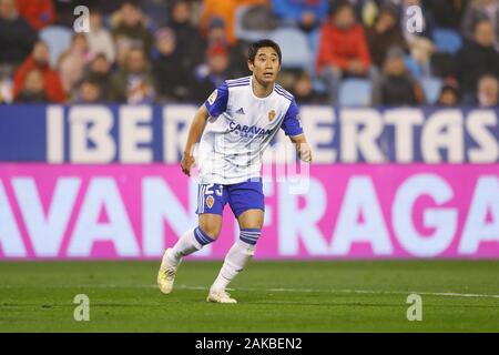 Shinji Kagawa (Zaragoza), 7. JANUAR 2020 - Fußball: Spanisch "La Liga SmartBank' Match zwischen Real Zaragoza 2-0 Real Sporting Gijon im Estadio de La Romareda in Zaragoza, Spanien. (Foto von mutsu Kawamori/LBA) Stockfoto