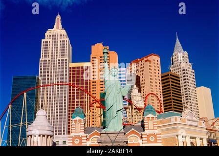 Die Außenseite des New York New York Hotel, Las Vegas, Nevada, USA Stockfoto